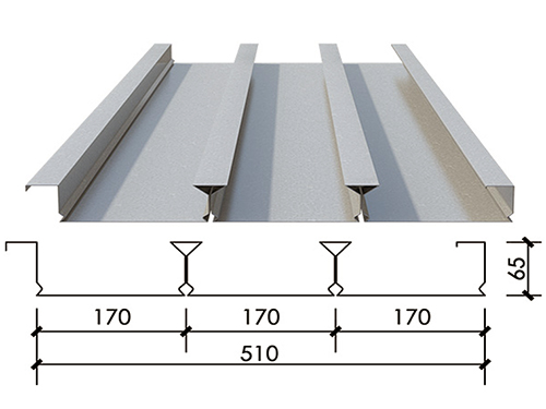 DFP510 Closed Type Galvanized Steel Decking Sheet Details