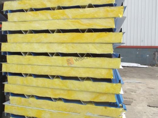 Snap Cap Type Rock Wool Glass Wool Roof Sandwich Panel