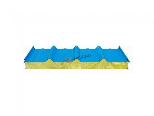 Snap Cap Type Rock Wool Glass Wool Roof Sandwich Panel